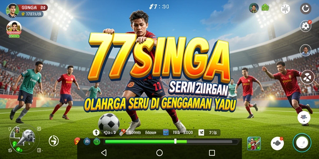 Tangkapan layar utama 77SINGA yang menampilkan aksi permainan olahraga intens.