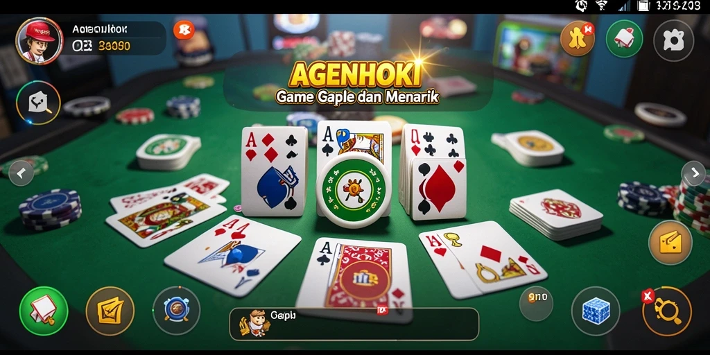 Screenshot gameplay AGENHOKI menampilkan keseruan bermain Gaple.