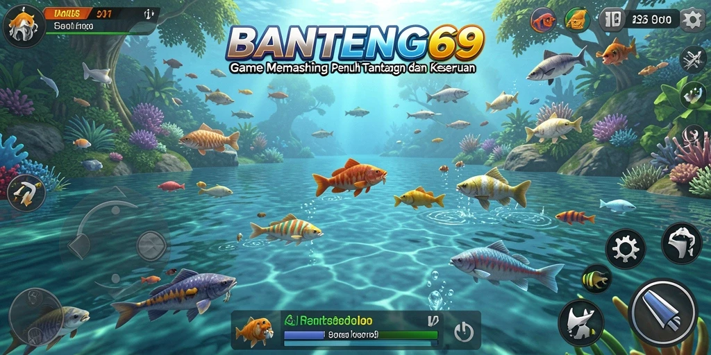 Screenshot gameplay BANTENG69 menampilkan aksi memancing yang seru dan mendebarkan.