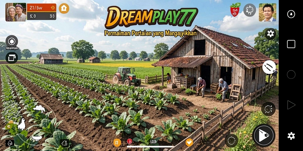 Tampilan screenshot dari gameplay pertanian yang seru di DREAMPLAY77.