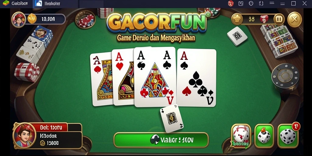 Tampilan utama gameplay GACORFUN yang seru dan interaktif.