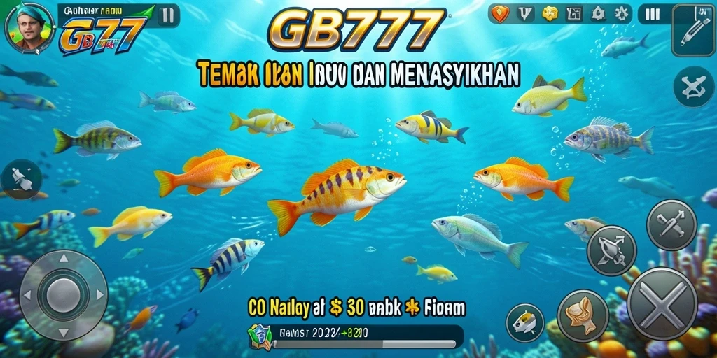 Tampilan gameplay seru GB777 saat menembak ikan.