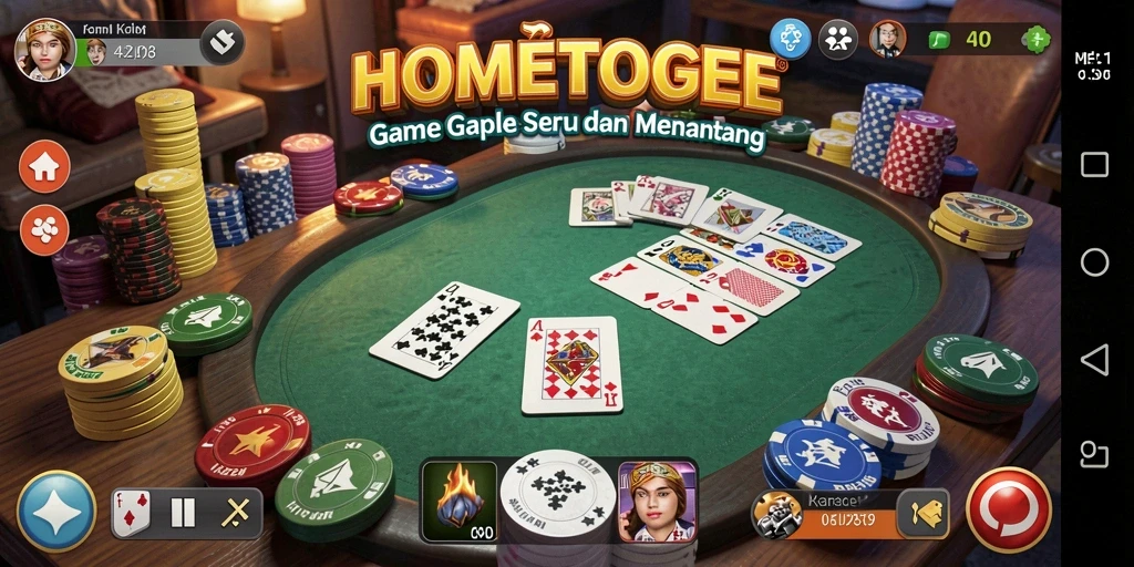 Tampilan gameplay Gaple yang seru dan interaktif.