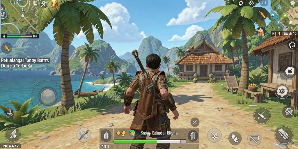 Screenshot menampilkan gameplay Open World yang menakjubkan.