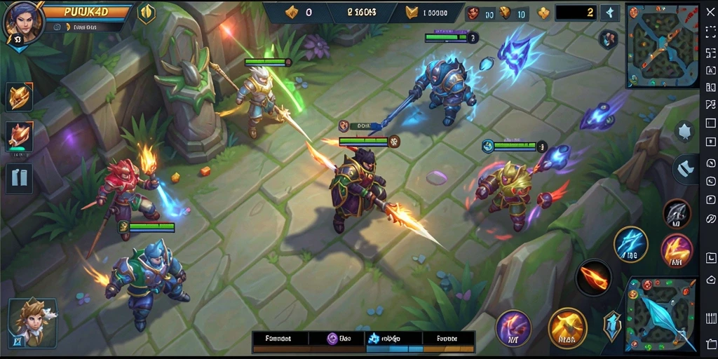 Tampilan menarik dari gameplay MOBA di PUCUK4D.