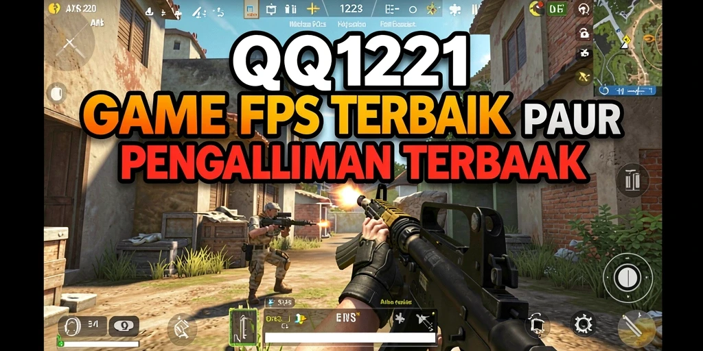 Tampilan gameplay menegangkan dalam pertempuran FPS.