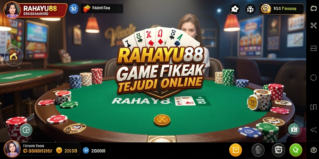 Tampilan antarmuka permainan Poker yang menarik di RAHAYU88.