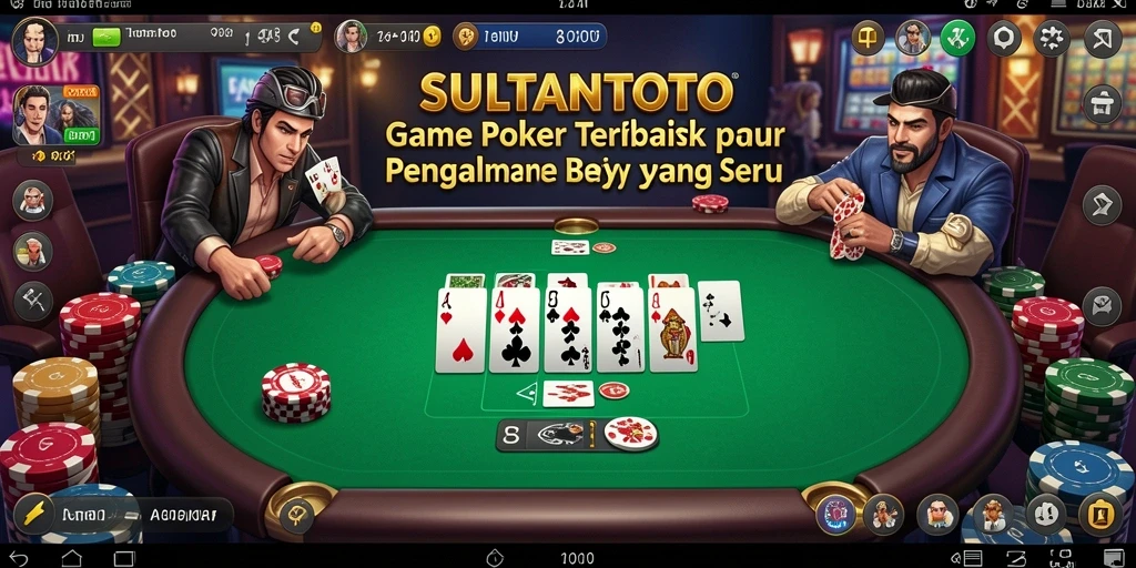 Tampilan gameplay poker yang seru di SULTANTOTO.