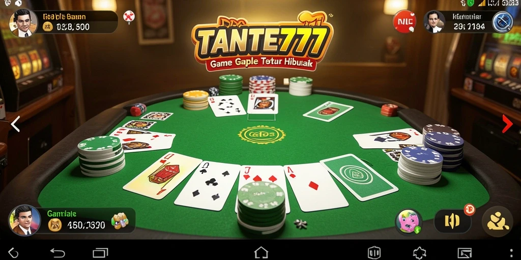 Gameplay seru TANTE777 dalam permainan Gaple.