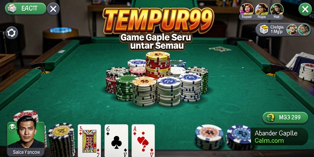 Tampilan gameplay Gaple yang seru dan interaktif.