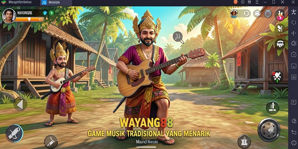 Tampilan gameplay dari WAYANG88 yang menampilkan pengalaman musik interaktif.