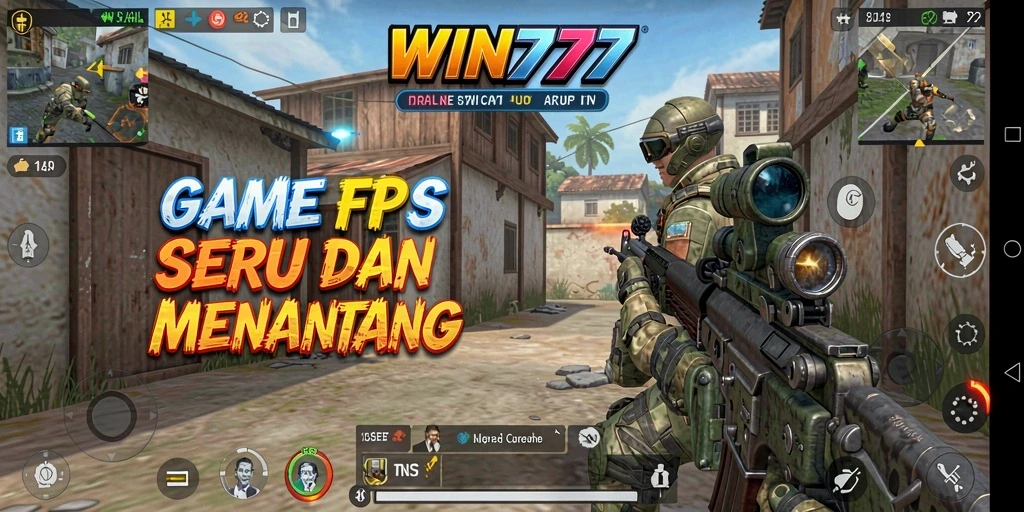 Screenshot gameplay WIN777 dengan aksi tembak-menembak yang intens.