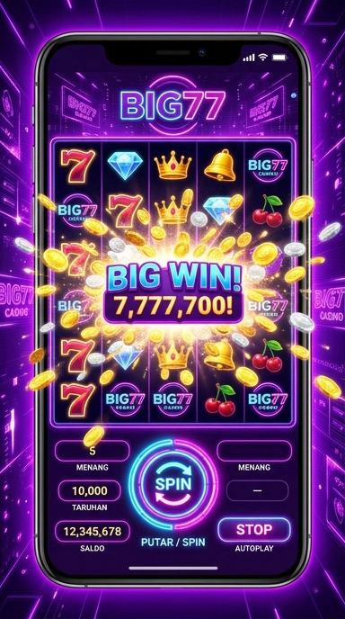 Tampilan antarmuka pengguna big77 yang sederhana dan mudah digunakan.